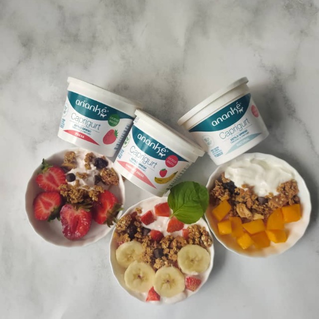 Caprigurt Cambur y Fresa 430g